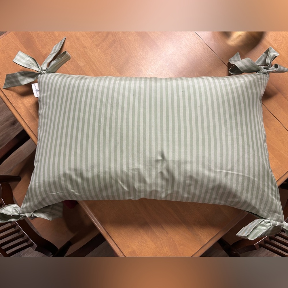 Caitlin Wilson Striped Green Pillow Cover No Insert